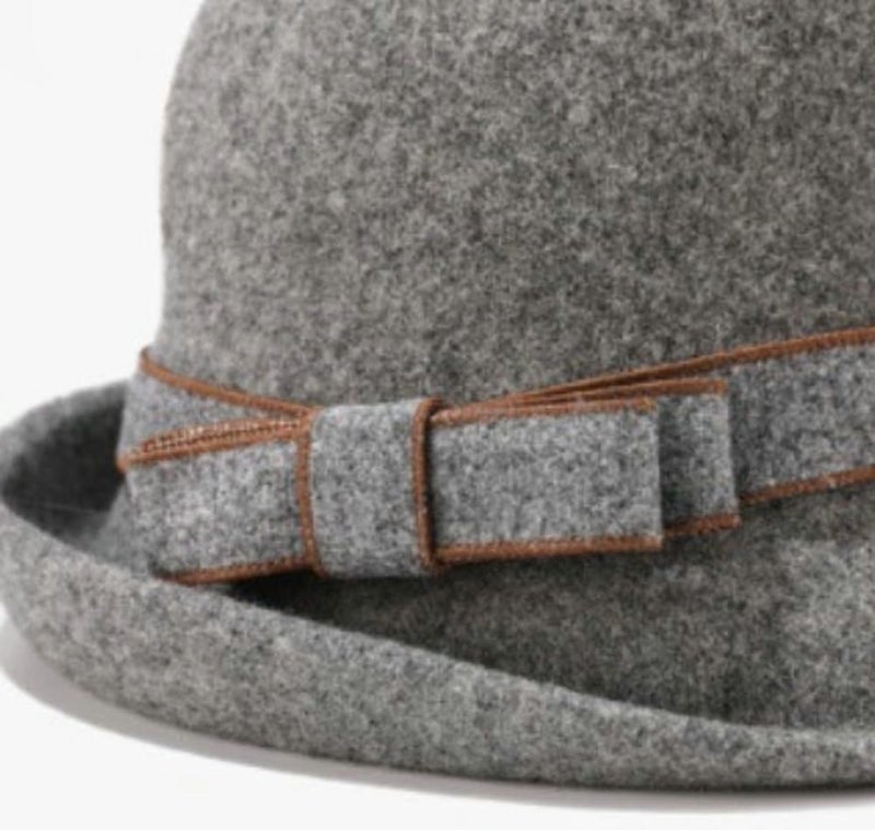 Pocadri Women Vintage Felt Cloche Hats Winter Fall Solid Fedora Bucket Caps Elegant Bowler Hat Bowknot - Image 4