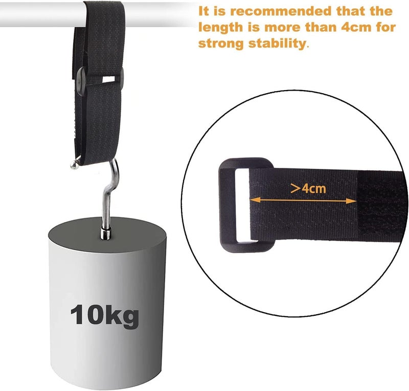 Honbuty 16Ft x 2CM Adjustable Cable Straps with Buckles Free Cut Length Black Reusable Fastening Cable Ties Hook and Loop Securing Strap for Cable Tidy Wire Management 5 Meter - Image 4