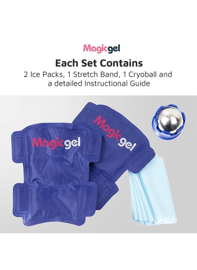 Magic Gel Shin Splint Relief: Hot & Cold Packs, Cryoball & Stretch Bands for Shin Splints | Hot & Cold Therapy for Leg Pain Relief | by Magic Gel  - Image 3