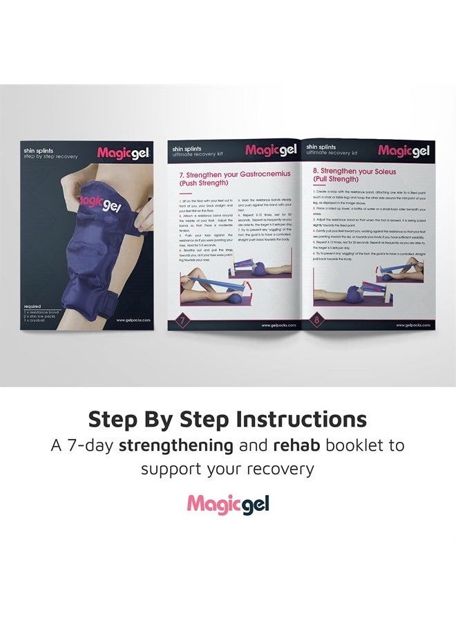 Magic Gel Shin Splint Relief: Hot & Cold Packs, Cryoball & Stretch Bands for Shin Splints | Hot & Cold Therapy for Leg Pain Relief | by Magic Gel  - Image 4