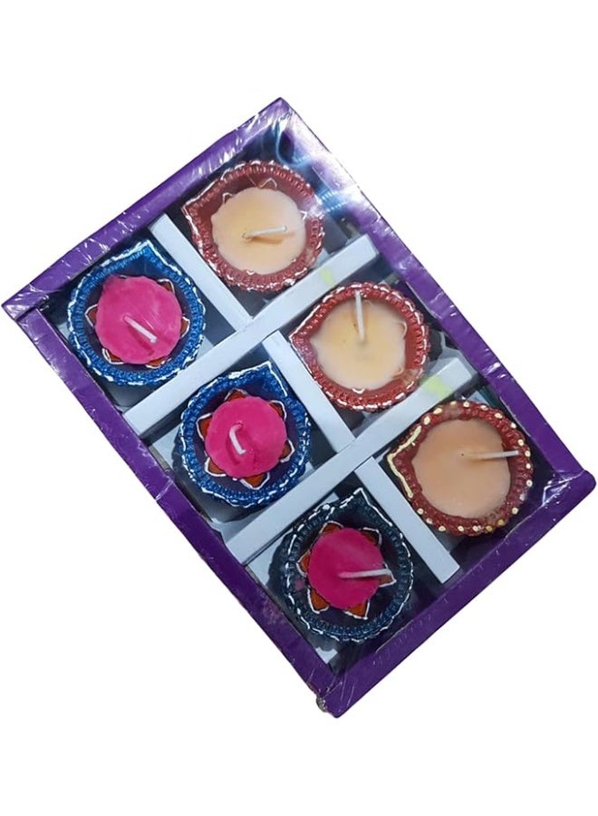 جيني مجموعة ديا جيني للزينة - ديا طينية قابلة لإعادة الاستخدام، بدون شمع، عبوة من 6 قطع، لإضاءة المهرجانات، ومستلزمات البوجا، وديكور الاحتفالات - Image 2