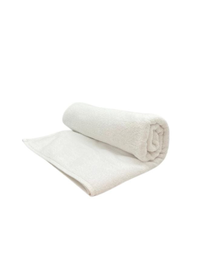 بيفت منشفة حمام إيريس قطن أبيض سادة 600 جرام 70 × 140 سم مجموعة من 1 - Image 3