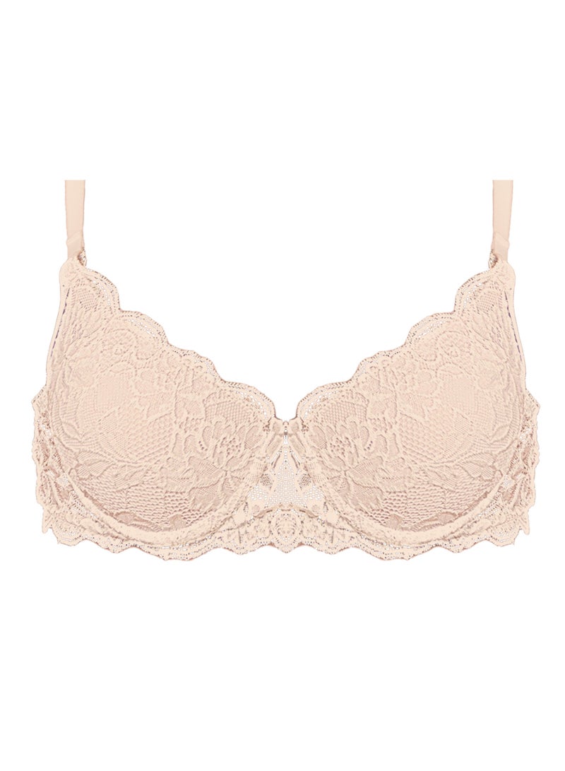 Dadoush Women's padded bra made of light and soft fabric, push-up bra with elegant lace embroidery - Image 1