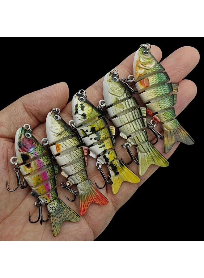 2pcs Multi Section Slow Sinking Fishing Lures 8 3g Double Hooks Saltwater Freshwater - Image 1
