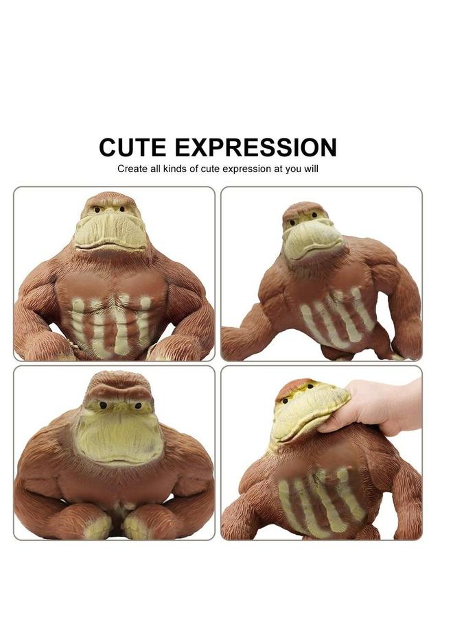 Squishy Monkey Decompress and Squeeze Stress Toy, Animal Styling Relief Stretchy Toys, Elastic Soft Fidget Gift for Children Adults Birthday  - Image 3