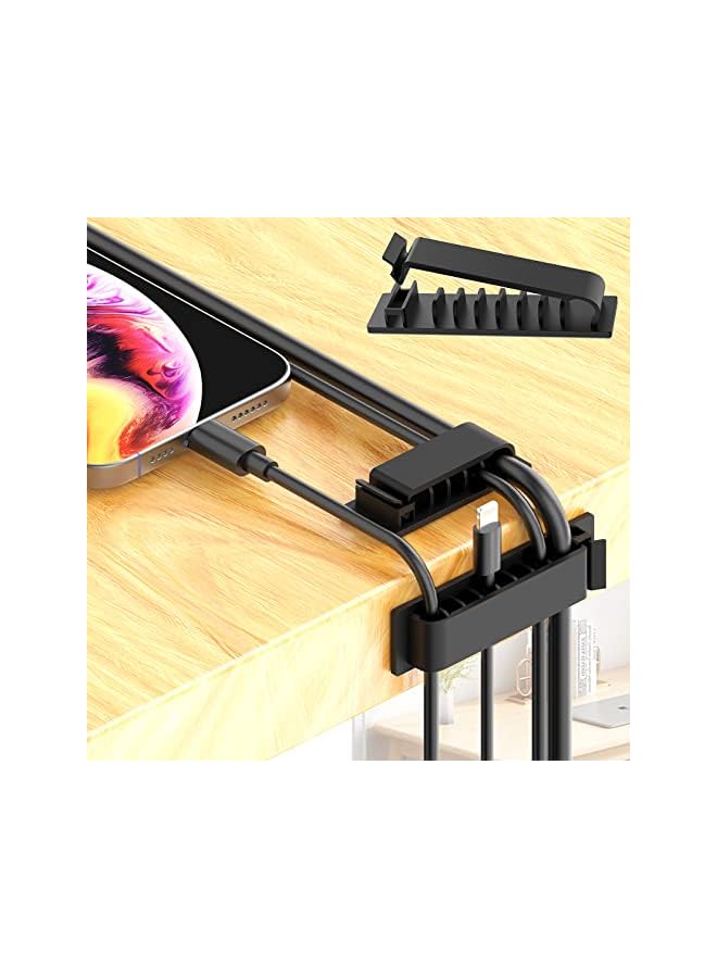 promass 192 PCS Cable Management Kit 4 Wire Organizer Sleeve,11 Cable Holder,35Cord Clips 10+2 Roll Cable Organizer Straps and 100 Fastening Cable Ties for Computer TV Under Desk - Image 3