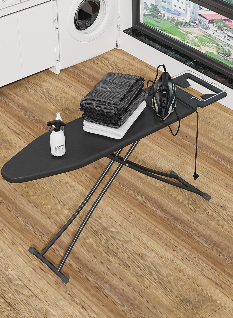 MIXDE Ironing Board with a Black Heat-Resistant Cover Size 130x46 cm - Image 5