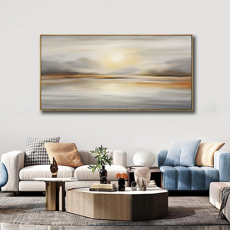 VHMING Framed Wall Art Abstract Seascape Canvas Printing Wall Decor Artwork for Living Room Bedroom Dining Room Home Office Decor 20x40inch - Image 5