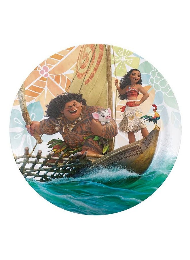 Zak Designs - Moana Dinnerware Set Includes Plate, Bowl, Water Bottle, And Utensil Tableware, Made Of Durable Material And Perfect For Kids (Moana And Maui, 5 Piece Set, Bpa Free) - Image 1