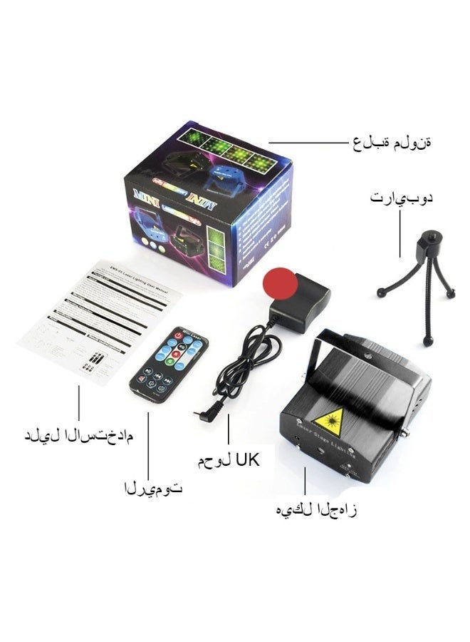 أضواء المسرح، جهاز عرض ضوء الديسكو بتقنية LED بقوة 5 وات، ضوء مسرح تحكم صوتي لمنسق الأغاني DJ مع جهاز تحكم عن بعد، للرقص، الكاريوكي، الحانات، KTV، الحفلات المنزلية - Image 4