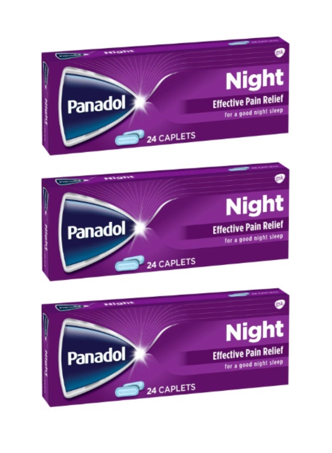 بانادول ليلي، 24 قرصًا، 3 قطع - Image 1