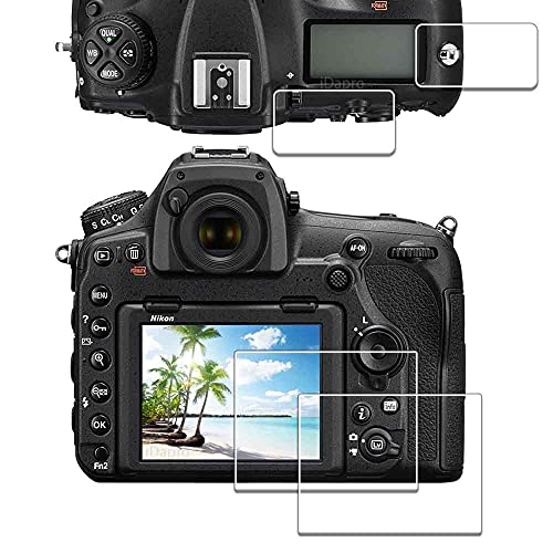 iDaPro Screen Protector for Nikon D850 + Top Screen Protector [2+2 Pack] Tempered Glass Easy Installation - Image 1
