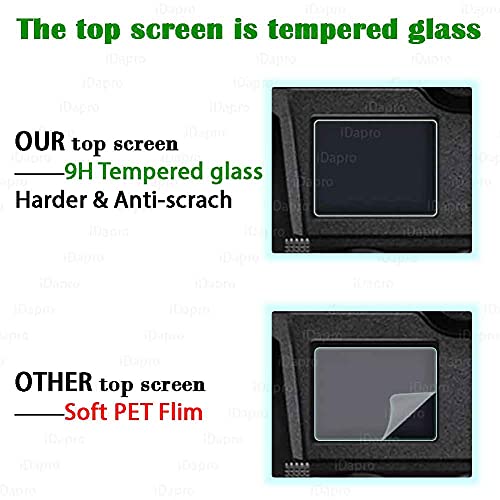iDaPro Screen Protector for Nikon D850 + Top Screen Protector [2+2 Pack] Tempered Glass Easy Installation - Image 2