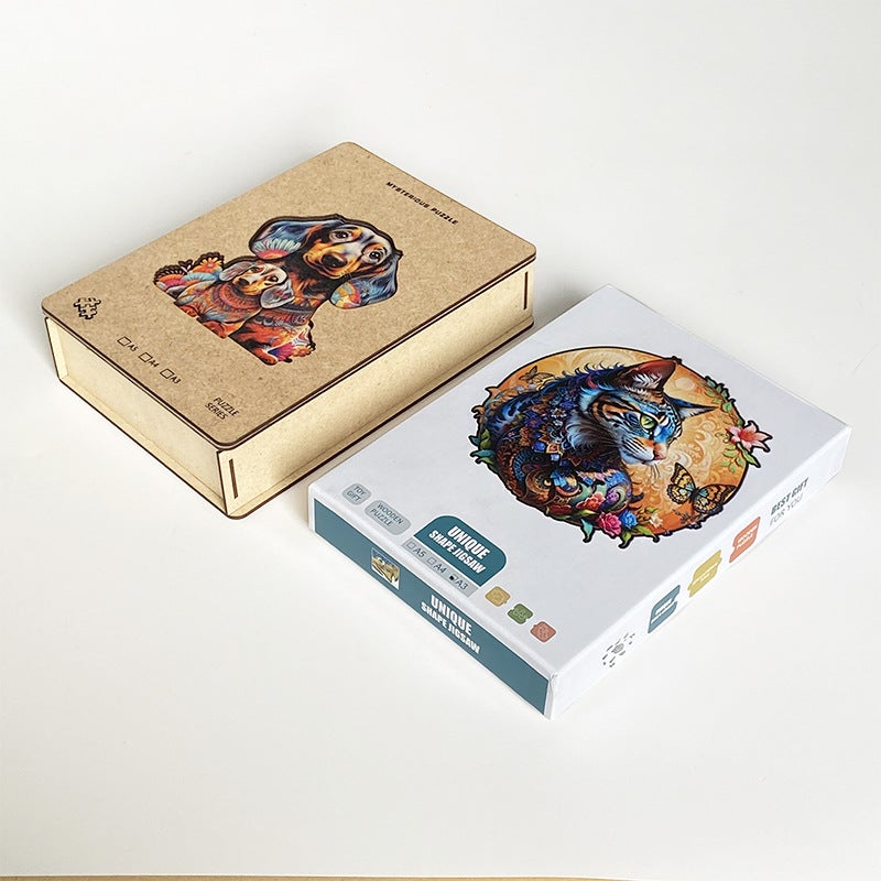 Factory Spot Wooden Animal Puzzle Shaped Irregular Wooden 3D Toys - Image 3