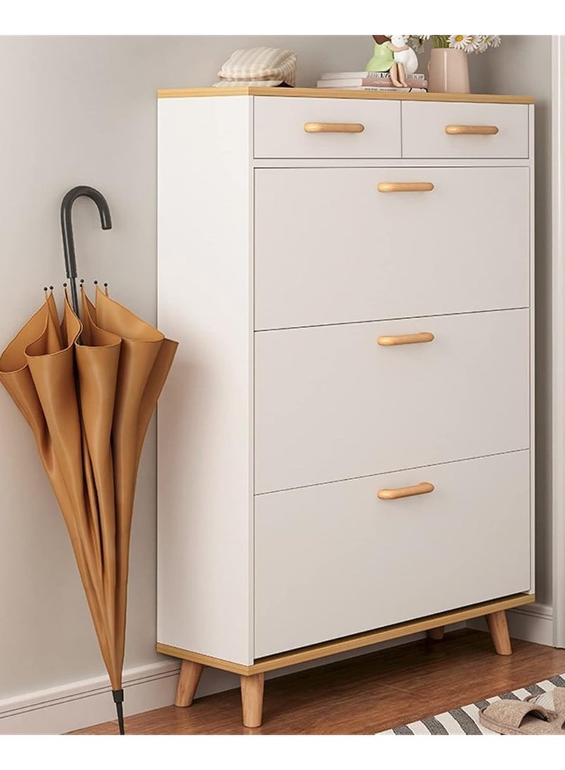 DubaiGallery Ultra thin tipper shoe cabinet household door saves space large capacity multi-layer shoe rack multi-functional storage cabinet porch cabinet  - Image 2