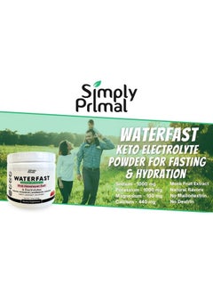 Simply Primal Waterfast Monk Fruit Keto Electrolyte Powder For Fasting And Hydration- Strawberry Watermelon Flavor | Pink Himalayan Salt (Sodium), Potassium, Magnesium, Calcium | Sugar Free - pzsku/ZB6D9F5B3BA2941DFA704Z/45/_/1728312855/72d3dd55-4198-42b8-8473-626b1c57c917