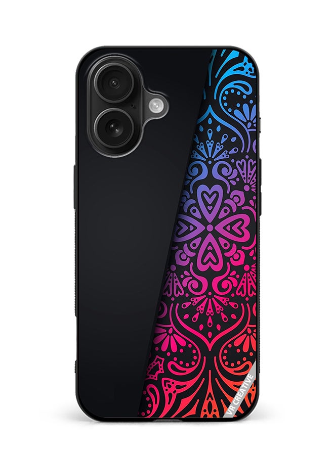 Protective Case Cover For Apple iPhone 16 Mandala Design Multicolour