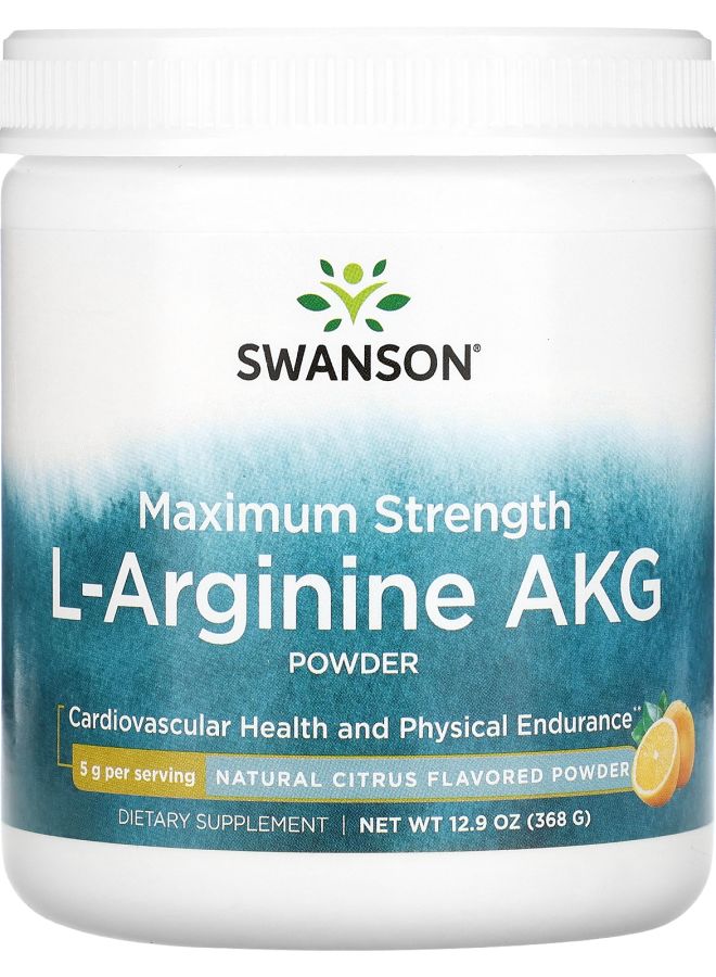 Maximum Strength L-Arginine AKG Powder Natural Citrus 12.9 oz (368 g)