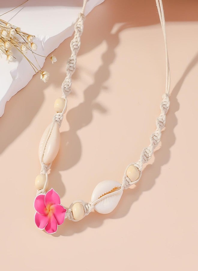 Nackiy Handmade Sea Shell Necklace for Women Summer Adjustable Natural Shell Collar Necklace (Beige Braided Rope), No Gemstone - Image 5