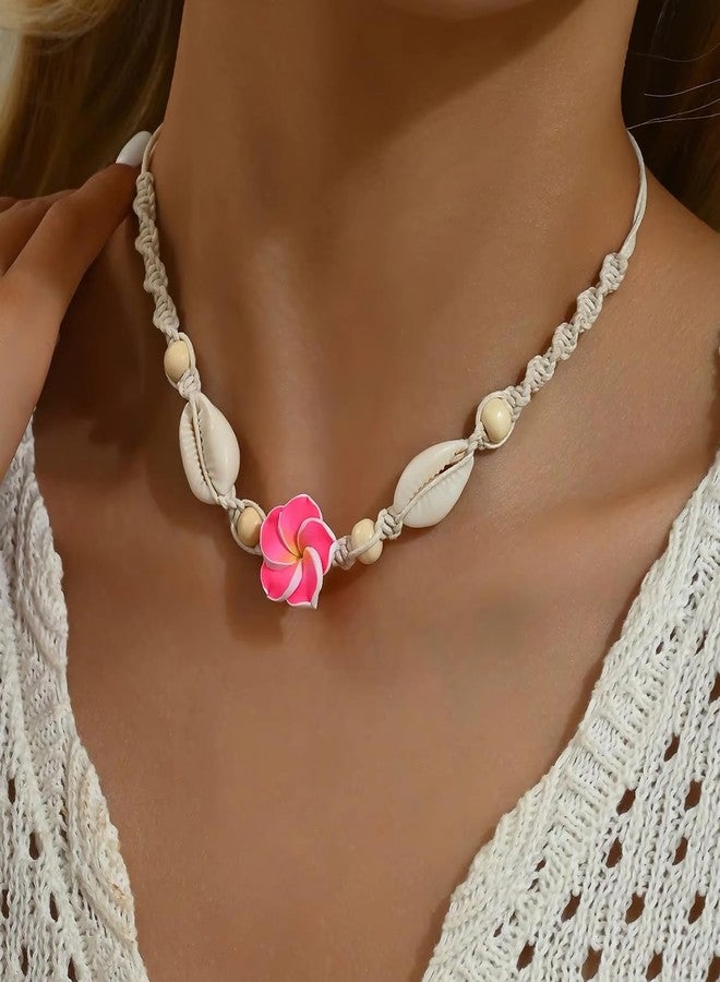 Nackiy Handmade Sea Shell Necklace for Women Summer Adjustable Natural Shell Collar Necklace (Beige Braided Rope), No Gemstone - Image 4
