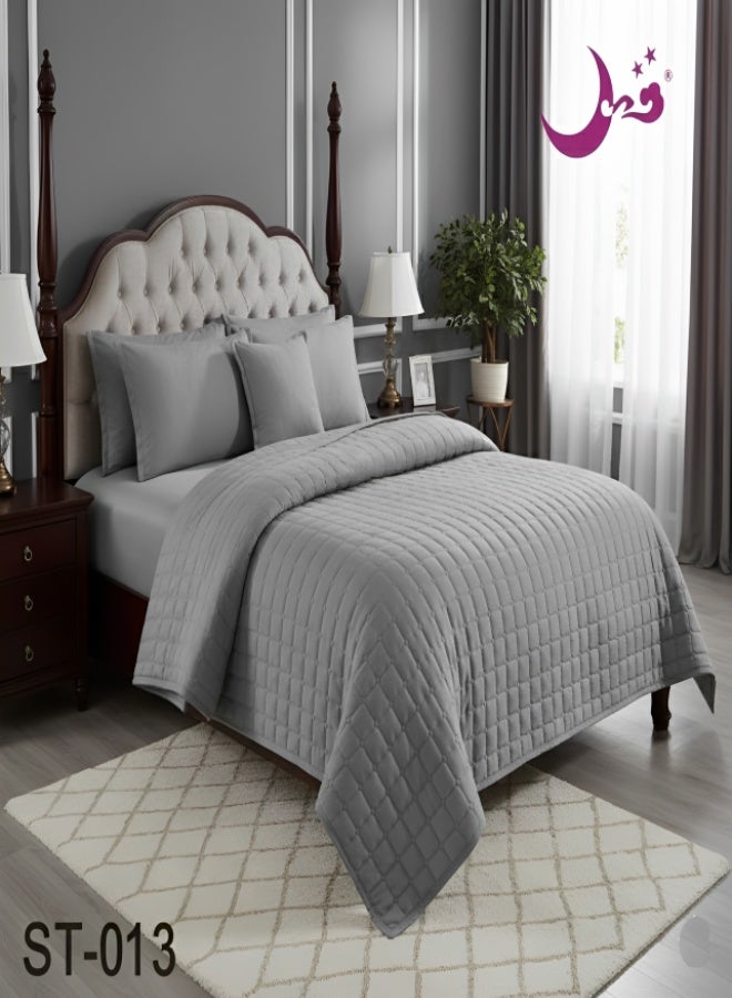 Moon Single Bed Comforter Set – 4-Piece Microfiber Bedding Set (1 Comforter + 1 Fitted Bed Sheet + 2 Decorative Pillow Covers) – Suitable for 120×200 cm Bed - Image 2