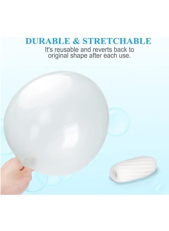 HY 4 Pack Silicone Elastic Sleeves, Leak Proof, Reusable Accessory for Most Travel Container in Luggage, White - Image 4