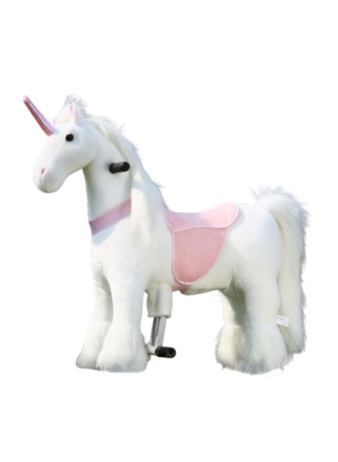 Pink Unicorn Pony Rideamal Ride-On Cycle Toy For Kids – Mechanical Plush Ride-On With Handlebar Steering, No Battery, Indoor & Outdoor Use, Age 3+ - Image 5