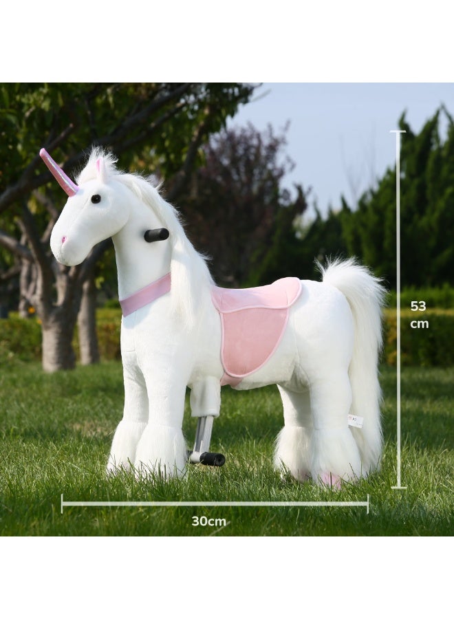 Pink Unicorn Pony Rideamal Ride-On Cycle Toy For Kids – Mechanical Plush Ride-On With Handlebar Steering, No Battery, Indoor & Outdoor Use, Age 3+ - Image 4