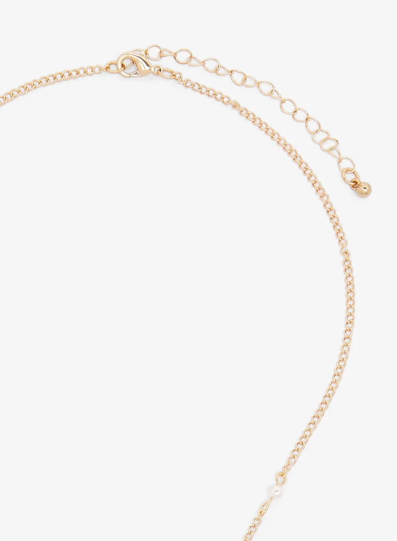 Ginger Gold Drop Down Necklace