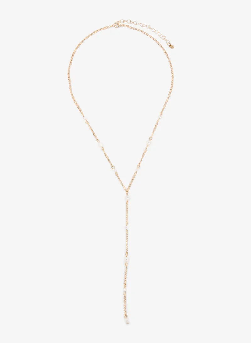 Ginger Gold Drop Down Necklace