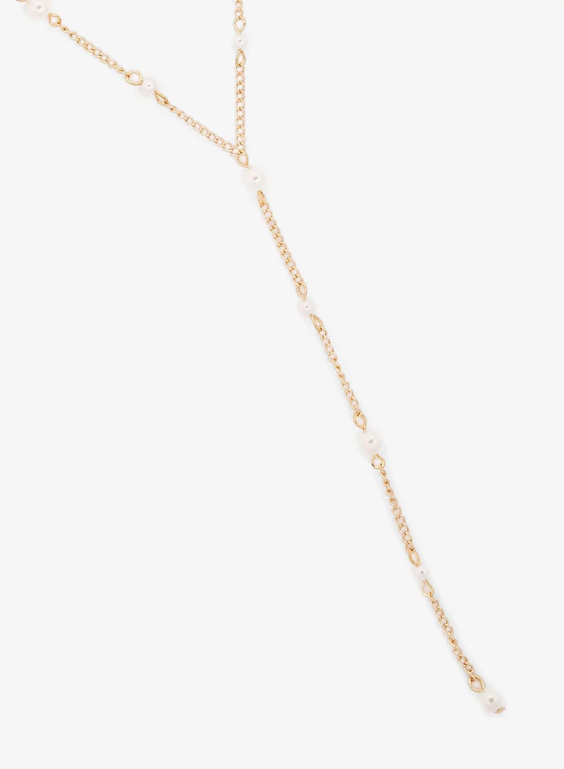 Ginger Gold Drop Down Necklace