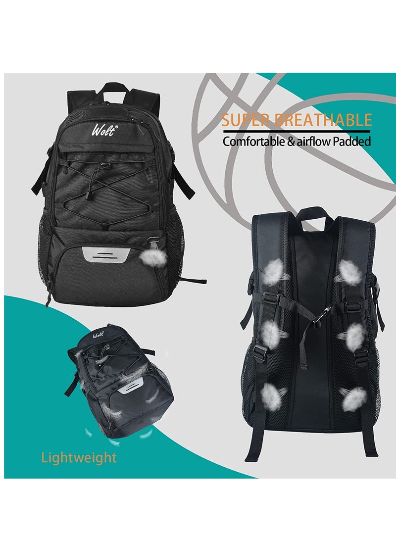 SYOSI Basketball Backpack Large Sports Bag with Separate Ball holder  Shoes compartment, Best for Basketball, Soccer, Volleyball, Swim, Gym, Travel - Image 4