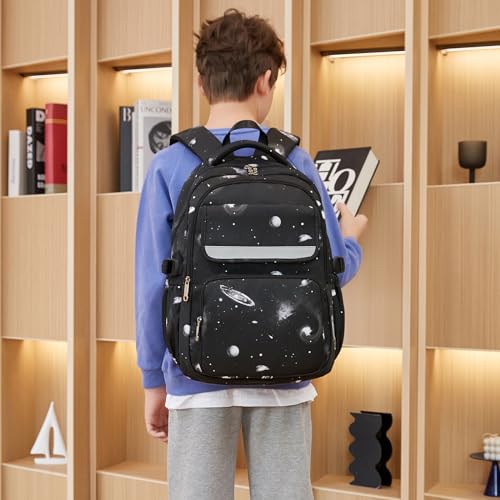 Sugaroom Galaxy Backpacks for Boys Kids Backpack with Lunch Box Primary Elementary Middle School BookBag Set - Image 3