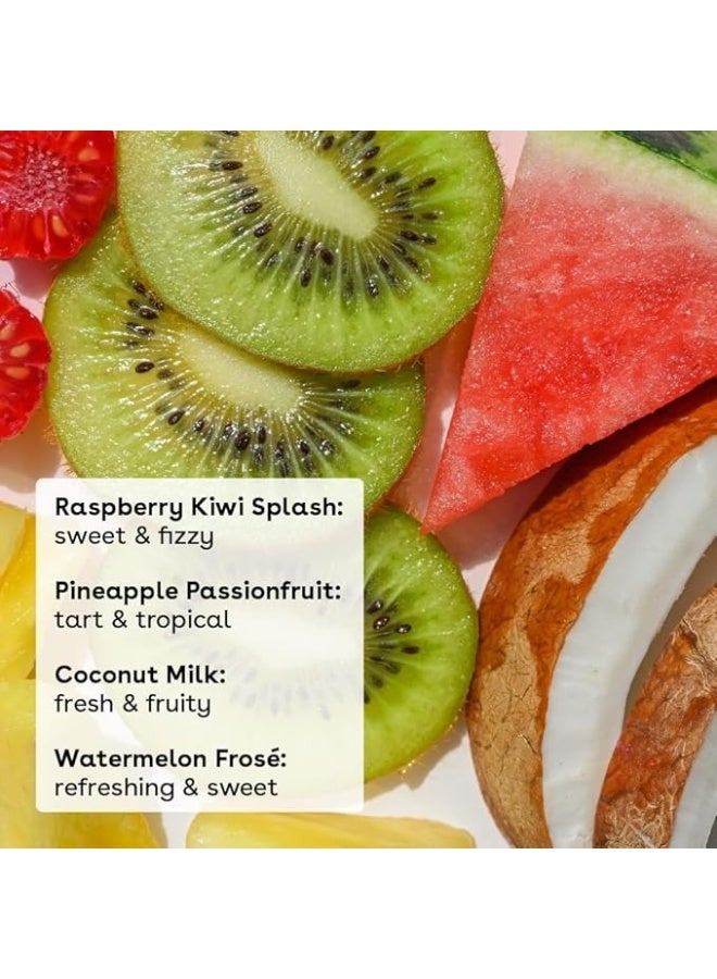 eos 100% Natural Lip Balms- Coconut Milk, Pineapple Passionfruit, Watermelon Frosé & Raspberry Kiwi Splash, All-Day Moisture Lip Care, 0.14 oz, 4-Pack - Image 5