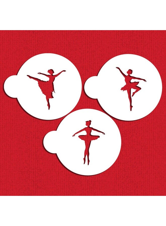 Designer Stencils Ballerina Cookie Stencil Set, Beige/Semi-Transparent, fits 3 inch circle - Image 2