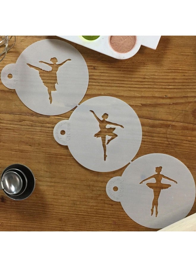 Designer Stencils Ballerina Cookie Stencil Set, Beige/Semi-Transparent, fits 3 inch circle - Image 3