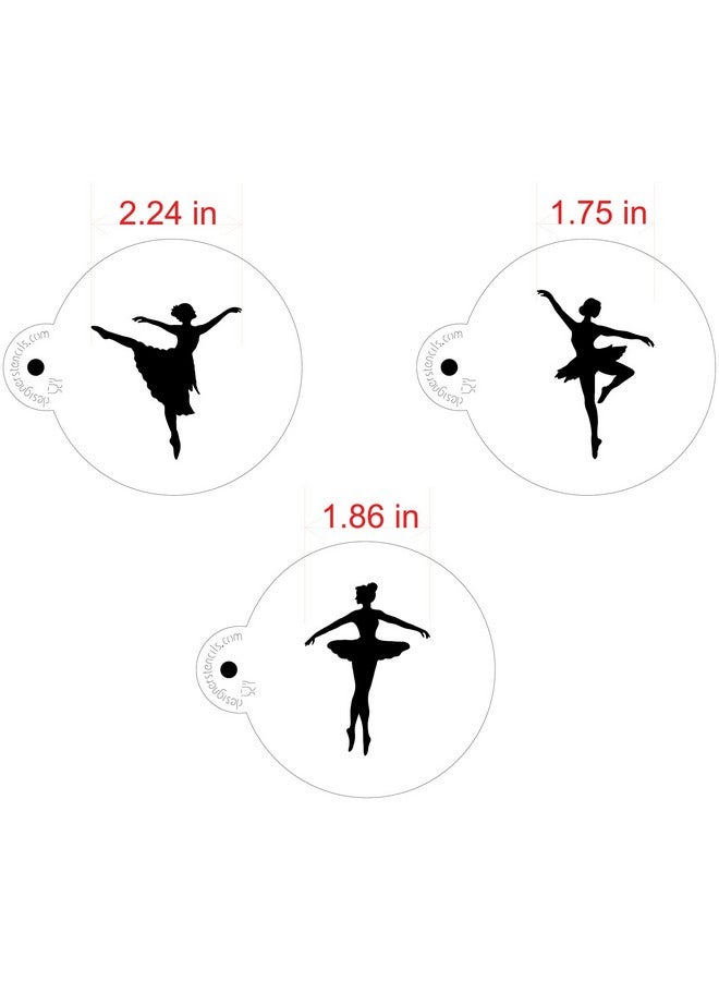 Designer Stencils Ballerina Cookie Stencil Set, Beige/Semi-Transparent, fits 3 inch circle - Image 5