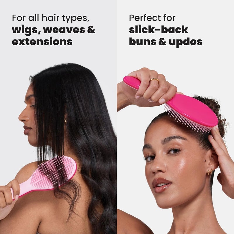 TANGLE TEEZER | The Ultimate Styler Hairbrush | Maintains & Blends Wigs, Weaves, Extensions & Clip-Ins | Finishing Brush for Adding Volume, Texture, Shine & Brushing Out Curls | Sweet Pink - Image 5