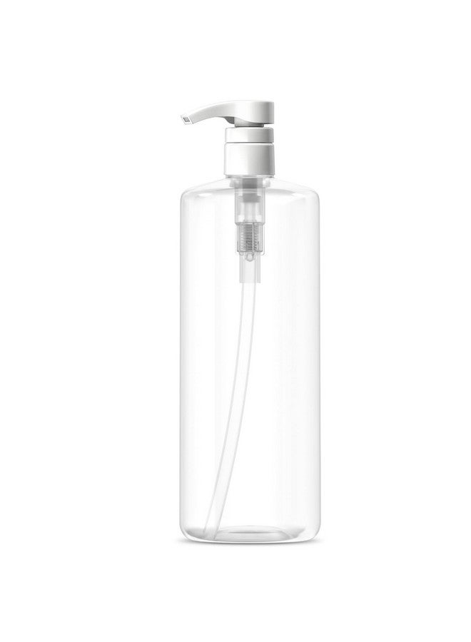 Bar5F Pump Bottle 32-Ounce 1-Liter Empty for Shampoo Conditioner Body Wash Lotion BPA-Free Crystal-Clear - Image 1