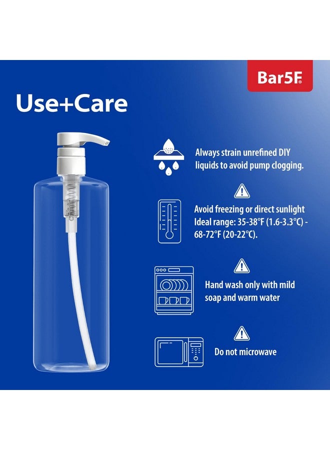 Bar5F Pump Bottle 32-Ounce 1-Liter Empty for Shampoo Conditioner Body Wash Lotion BPA-Free Crystal-Clear - Image 5