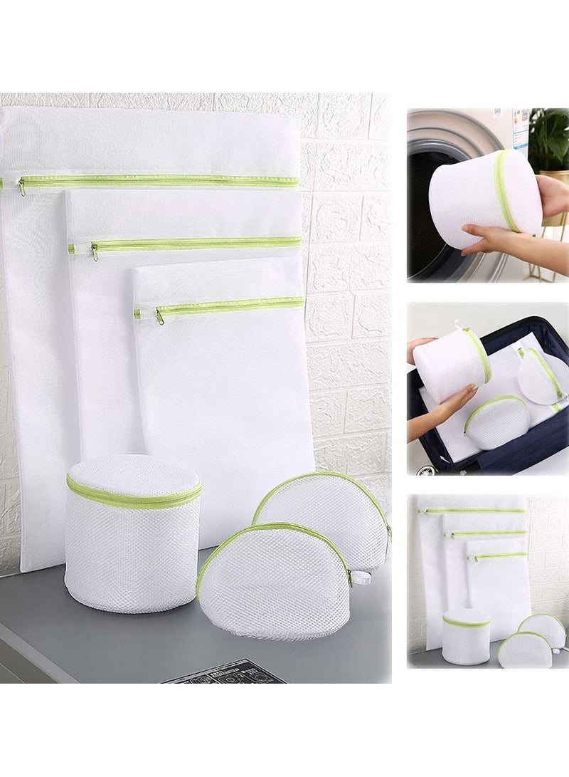 Drawstring Underwear Products Laundry Bags Useful Mesh Net Wash Bag Zipper Laundry Bag (6Pcs) - Image 3