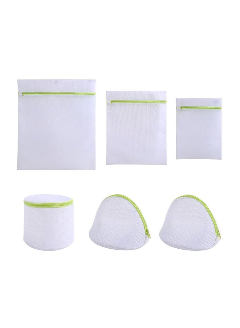 Drawstring Underwear Products Laundry Bags Useful Mesh Net Wash Bag Zipper Laundry Bag (6Pcs) - Image 1