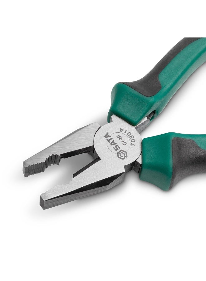 Sata 7-Inch Linesman Combination Pliers with Nickel-Chrome Steel Body and Anti-Slip Handles-ST70302AST  - Image 4