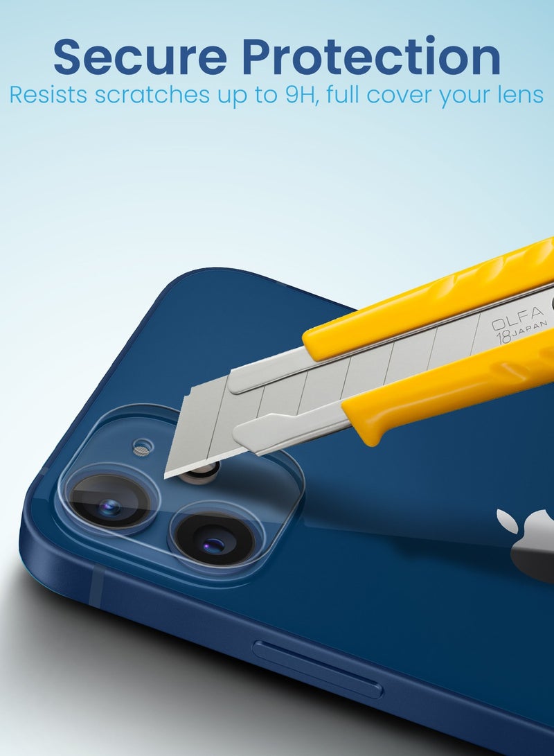 Remson 2 Pack Acrylic 9H Premium 3D Safety Camera Lens Protector with Installation Guide Compatible with iPhone 12 6.1 inch - Image 3