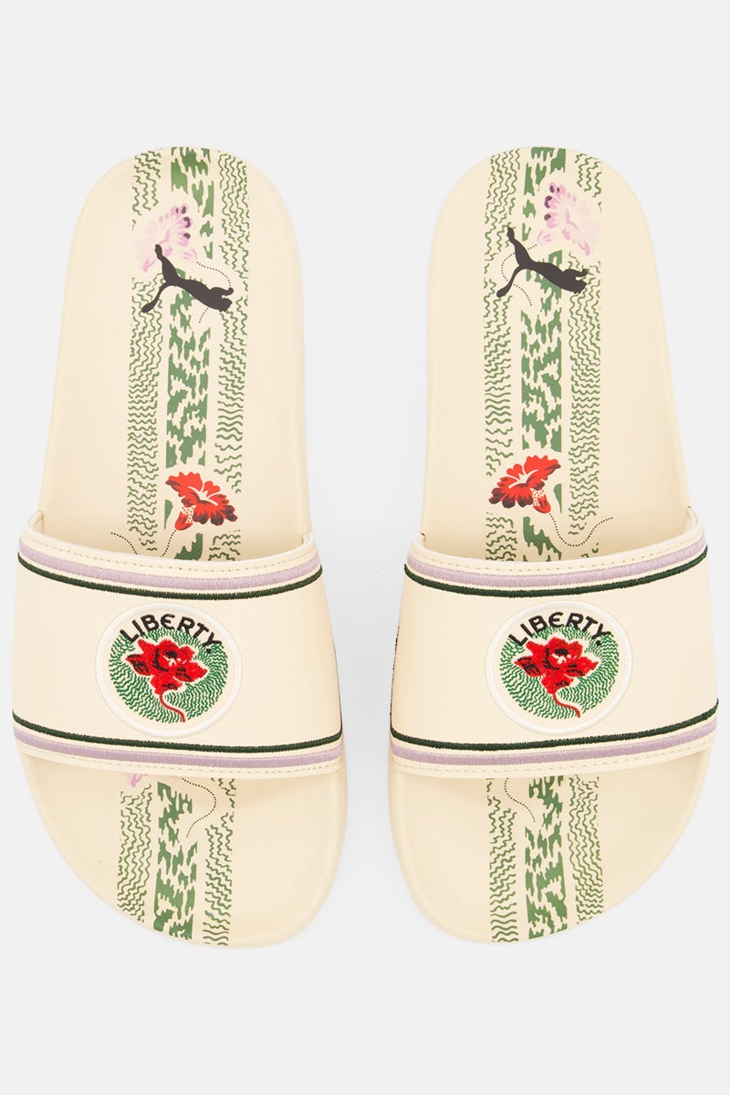 PUMA Puma x Liberty Women Leadcat 2 F Slip On Embroidered Slipper, Beige - Image 2