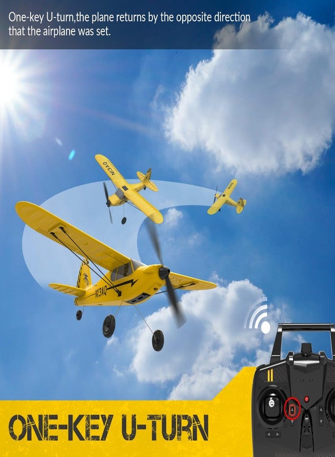 VOLANTEXRC RC Plane Trainer Sport Cub 3CH Remote Control Airplane with Prop Saver, 6-Axis Gyro Stabilizer & 3 Modes to Fly, Radio Controlled Aircraft RTF for Beginners, Kids and Adults (400mm,Yellow) - Image 3