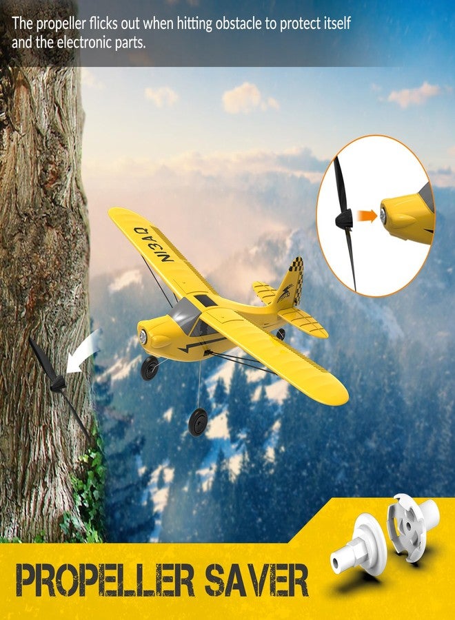 VOLANTEXRC RC Plane Trainer Sport Cub 3CH Remote Control Airplane with Prop Saver, 6-Axis Gyro Stabilizer & 3 Modes to Fly, Radio Controlled Aircraft RTF for Beginners, Kids and Adults (400mm,Yellow) - Image 4