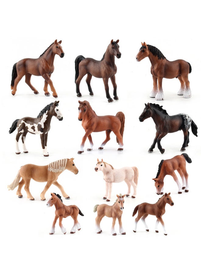 Simulation Wild Animal Horse Model Chollima Black And White Male Horse Mustang Hanover Weima Children's Cognitive Ornament Toy-Color:127-147 Tennessee Stallion 153.8G  - Image 3