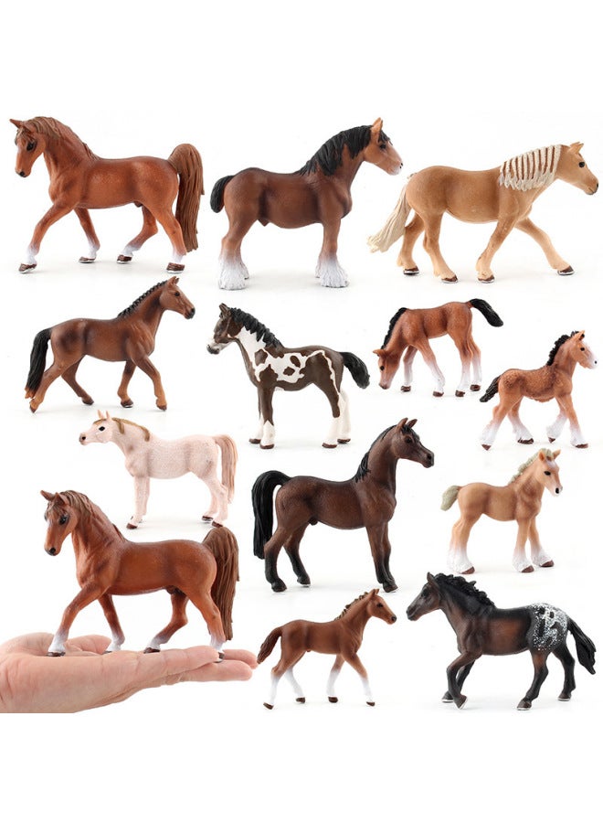 Simulation Wild Animal Horse Model Chollima Black And White Male Horse Mustang Hanover Weima Children's Cognitive Ornament Toy-Color:127-147 Tennessee Stallion 153.8G  - Image 2