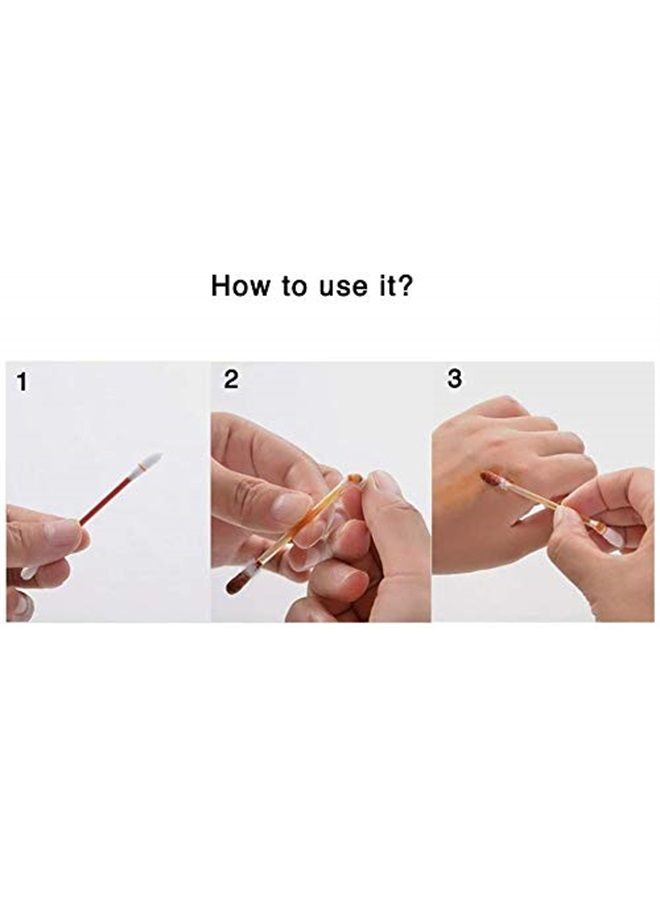 Ai-Fun 60 pcs Disposable Medical Iodine Cotton Swabsticks - Portable Iodine Disinfected Cotton Stick for First Aid Wounds Care Sterilization - Image 2